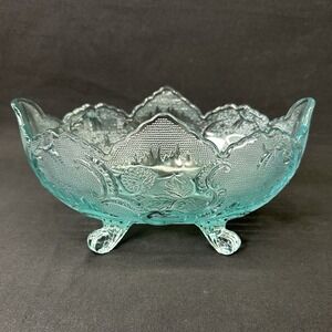 Jeanette Glass Lombardi Bowl In Light Blue,‎ Vintage 1940s.